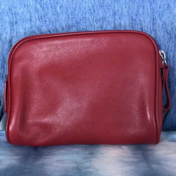 Coach Wristlet Wallet Clutch Cranberry Red Soft Leather, Awesome Condition - Picture 3 of 13
